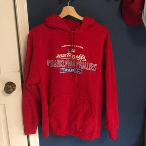 Phillies Baseball Playoffs Red Hoodie M/L
